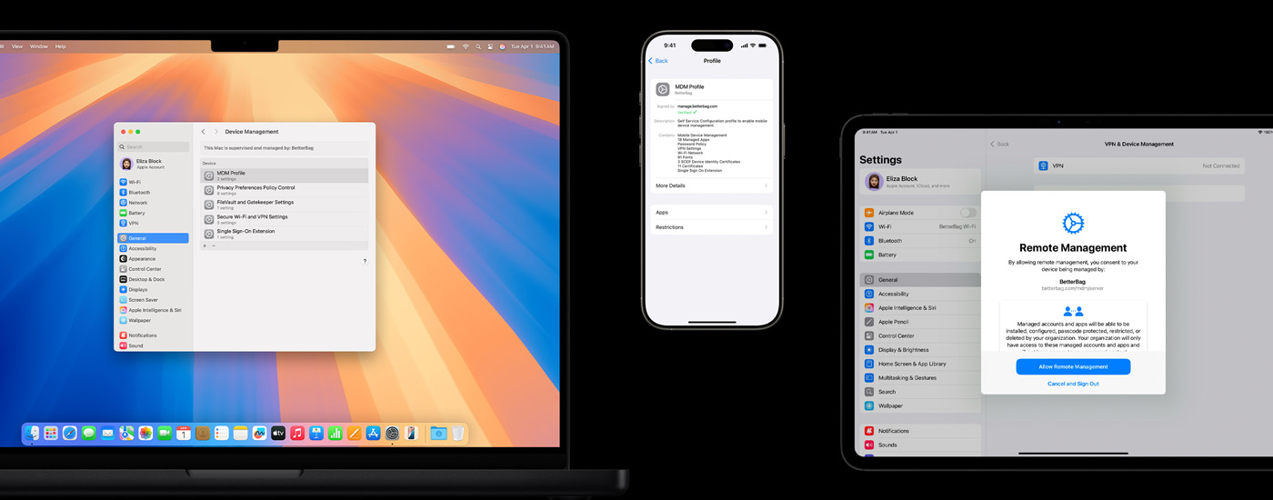 Um Mac e um iPad.