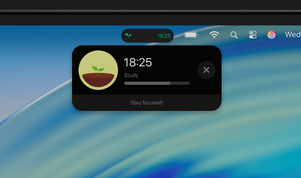 A tela do MacBook Pro mostra uma notificação de Atividade ao Vivo avisando que um pedido do Forest está a caminho