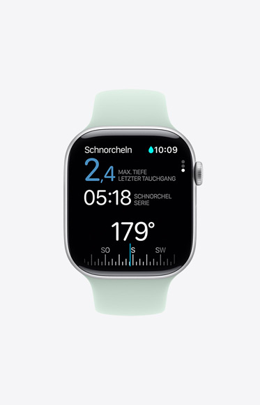 Schnorcheldaten in der Oceanic+ App.