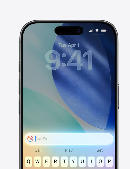iPhone-scherm waarop de vraag aan Siri wordt geuit