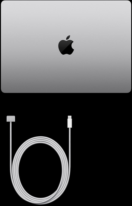 MacBook Pro 14 pouces et Câble USB‑C vers MagSafe 3