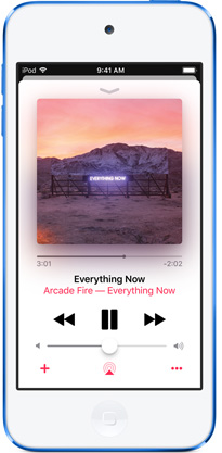 Pantalla de volumen en el menú Sonando del iPod