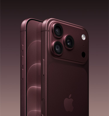 iPhone 18 Pro, Burgundy color, side angle, partial front exterior, all-screen design display, action button, volume up/down buttons, iPhone 18 Pro, Burgundy color, side angle, complete back exterior, 48MP Pro Fusion camera system, Apple logo in center, side button, Camera Control button