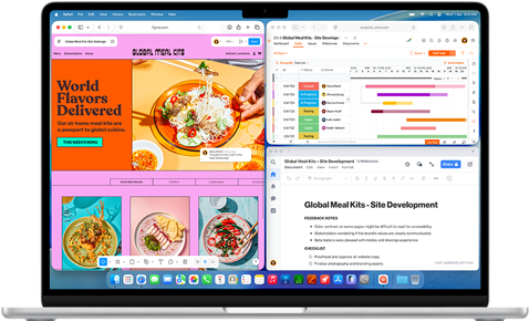 MacBook Air with multiple apps open