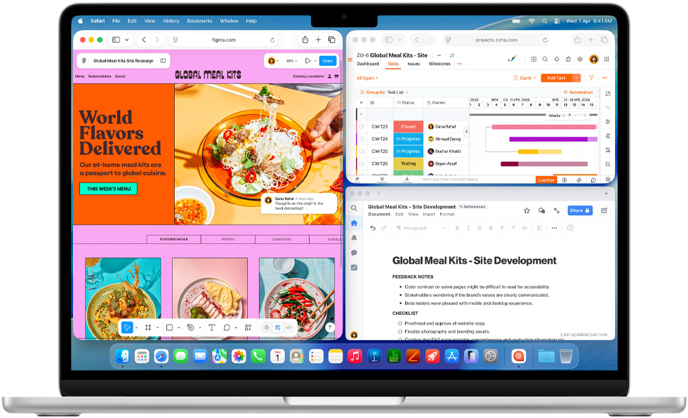 MacBook Air with multiple apps open