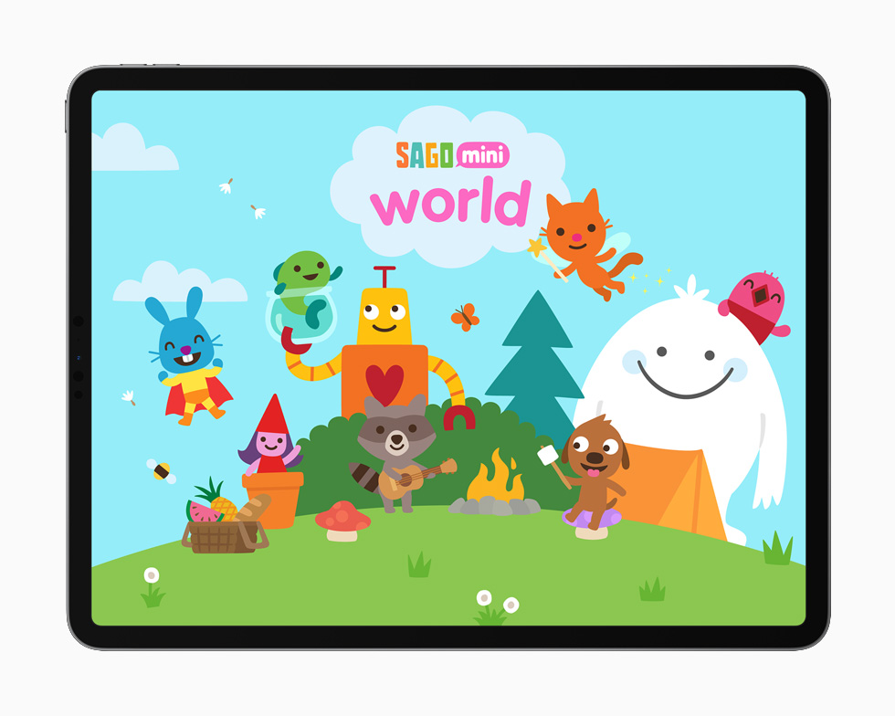 L’app Sago Mini World sur iPad Pro 12,9 po.