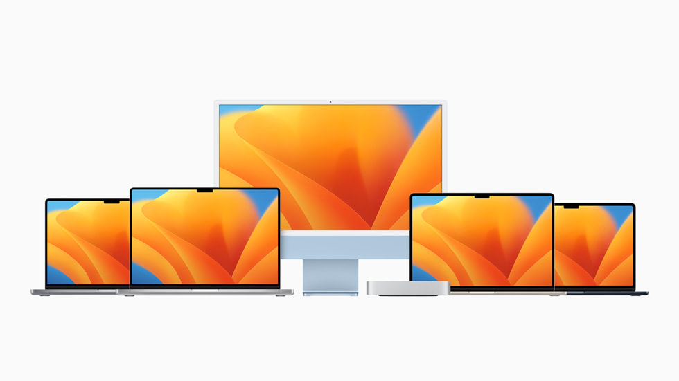 Udvalget af Mac-modeller vises.