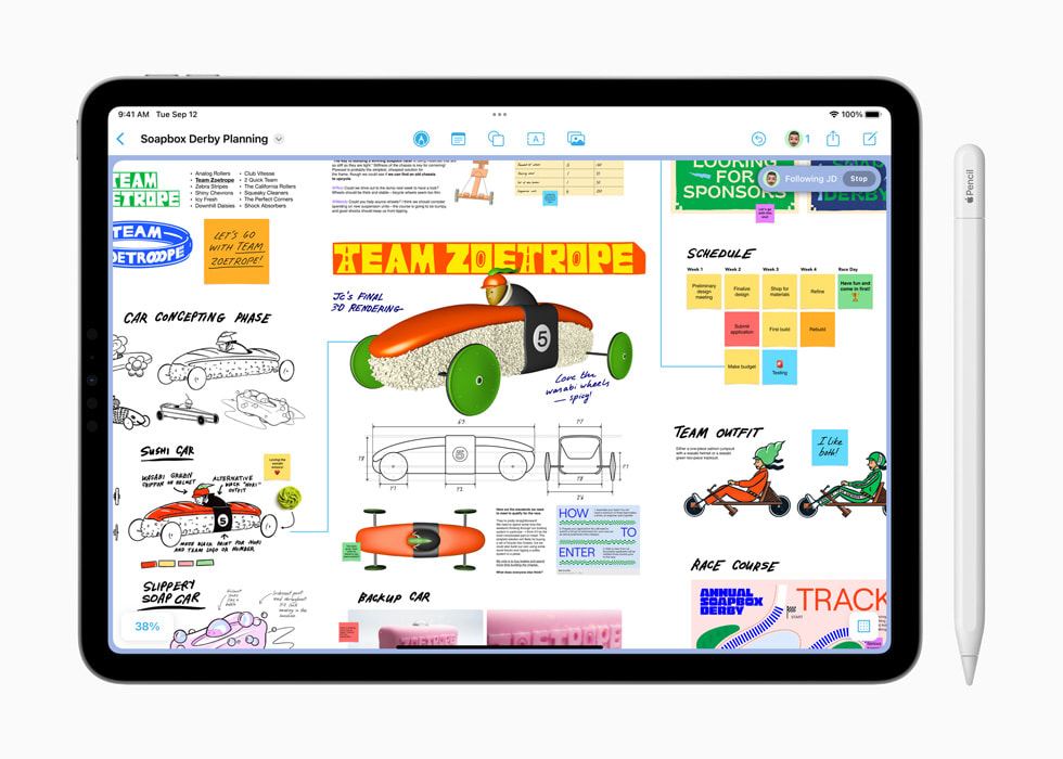 تطبيق المساحة الحرة في نظام iPadOS 17.