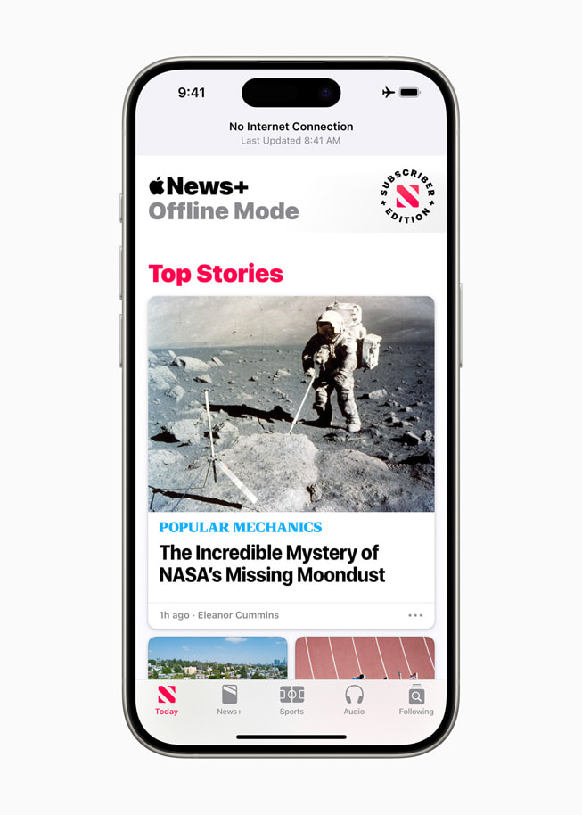 Offline Mode is shown on an iPhone 15 Pro.