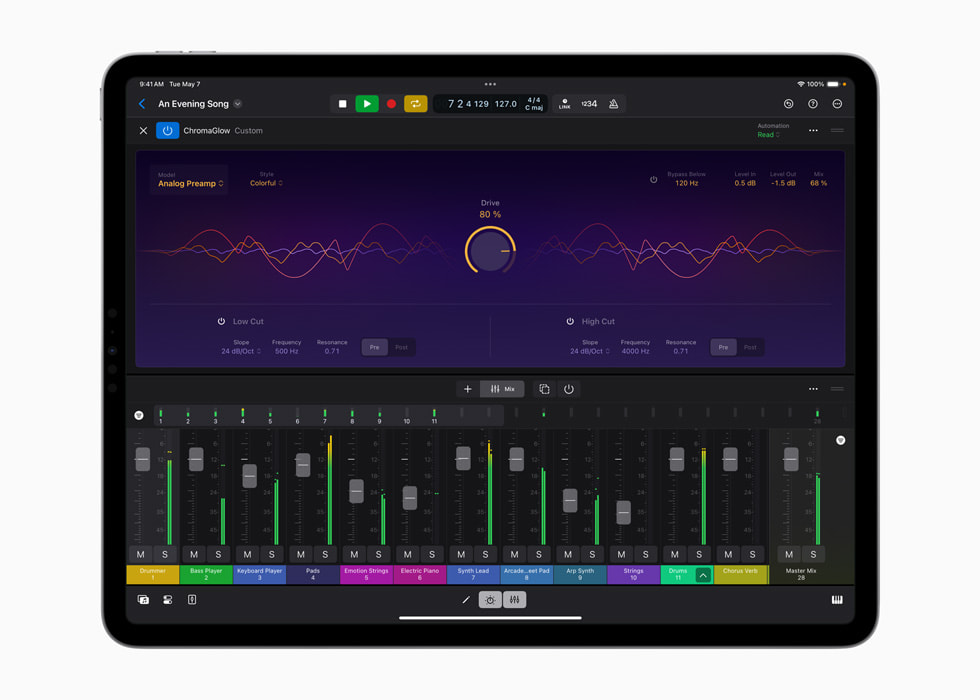 ChromaGlow est affiché sur un iPad Pro 13 pouces.