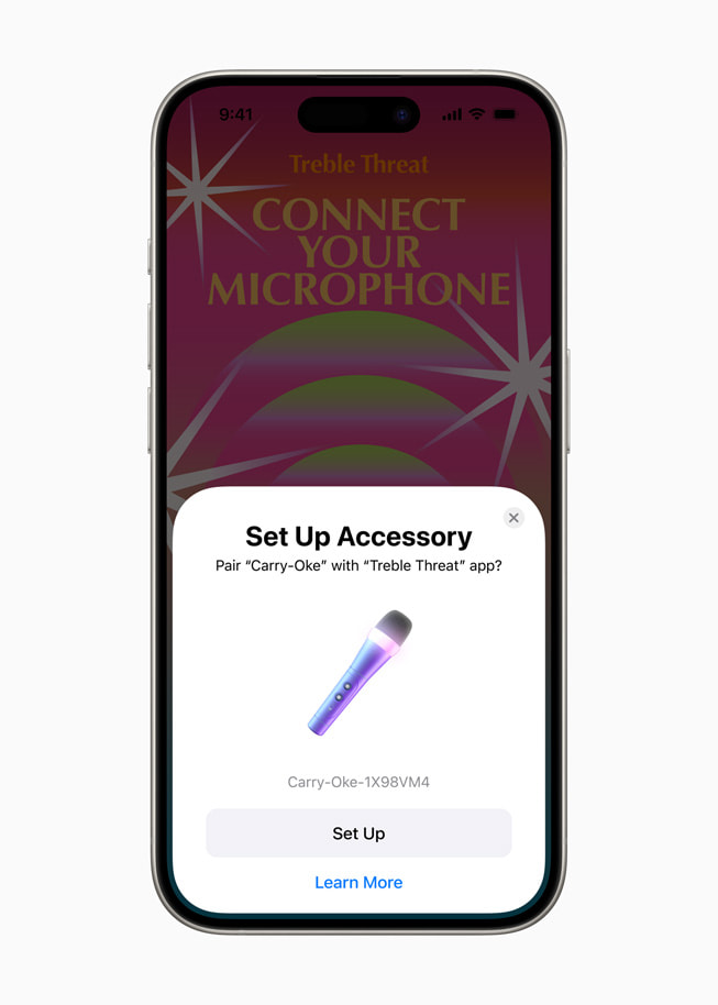 Hình ảnh Accessory Setup Kit trên iPhone 15 Pro.