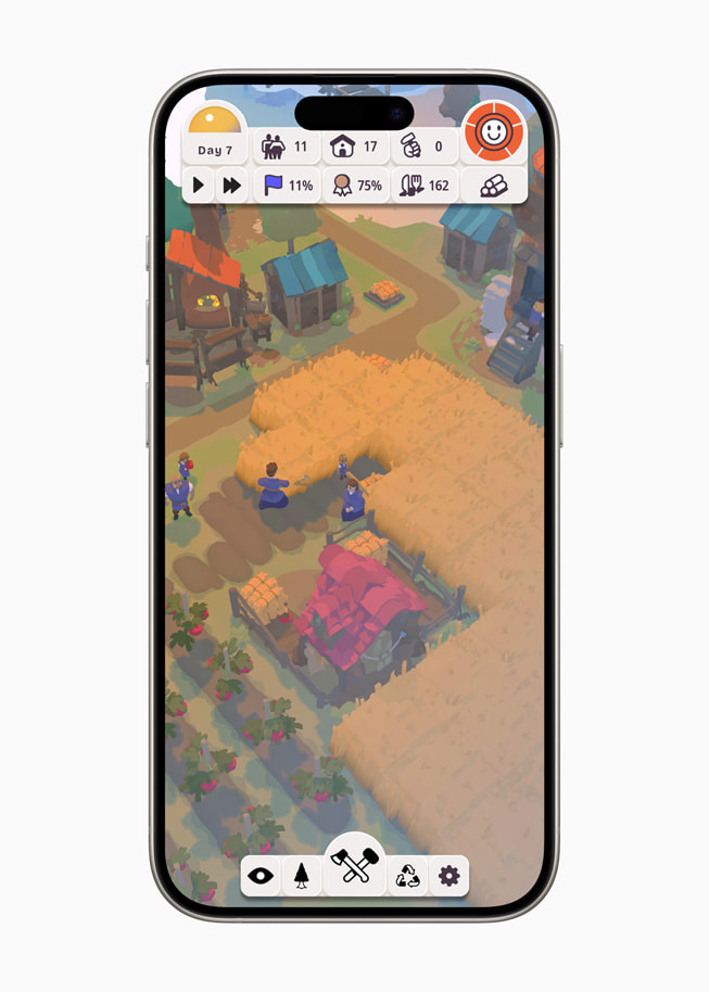Une image d’Outlanders 2: Second Nature de Pomelo Games sur un iPhone 15 Pro.