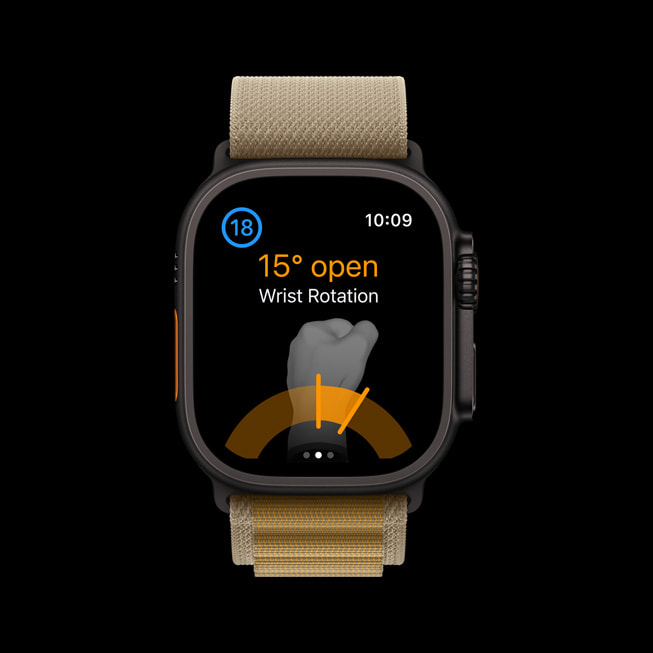 En golfapp visas på Apple Watch Ultra 2.
