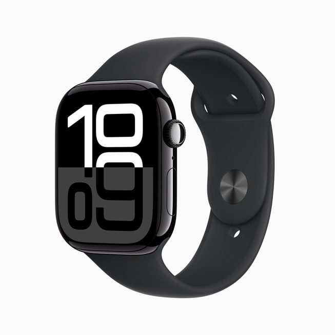 El Apple Watch Series 10 en el nuevo acabado de aluminio pulido en negro azabache.