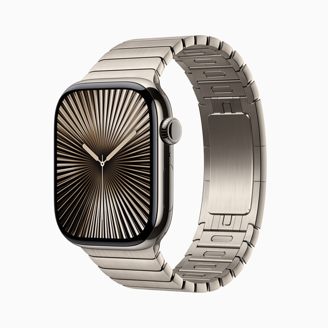 Apple Watch Series 10 av titan i naturlig finish.