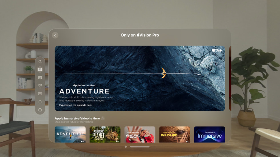 صفحة Adventure في +Apple TV.