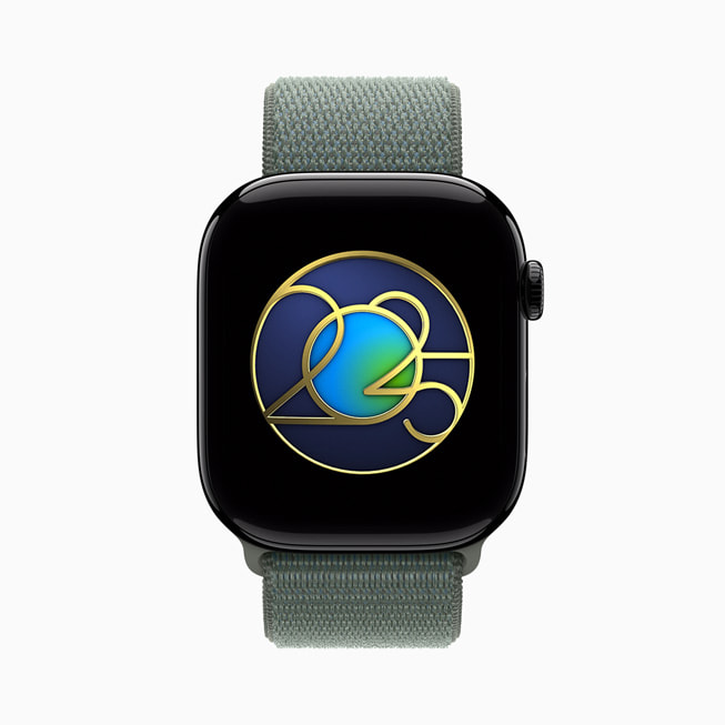 De speciale Dag van de Aarde-badge op Apple Watch.