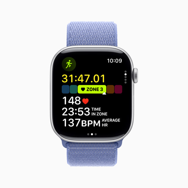 ワークアウトアプリが表示されているApple Watch。