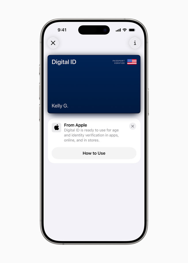 Se muestra la nueva identificación digital en un iPhone 16 Pro.