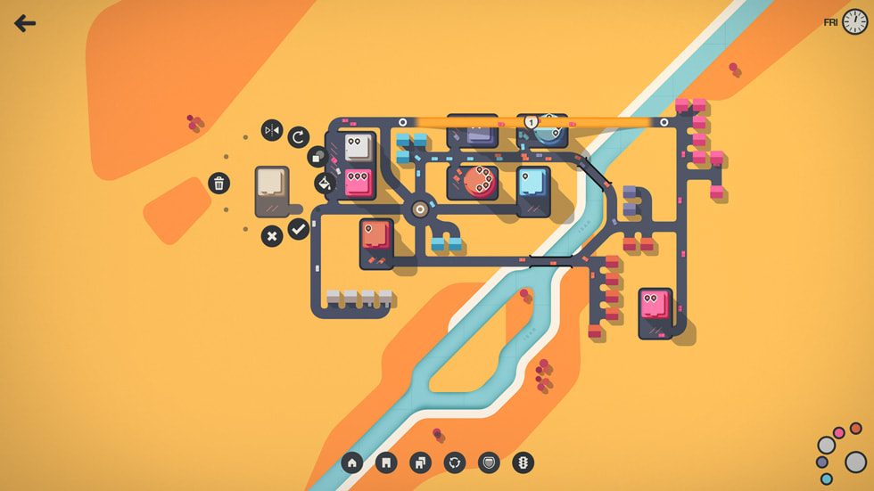 Una pantalla de Mini Motorways.
