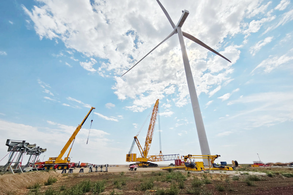 Una vista aerea dell’impianto di energia rinnovabile finanziato da Apple in Romania.