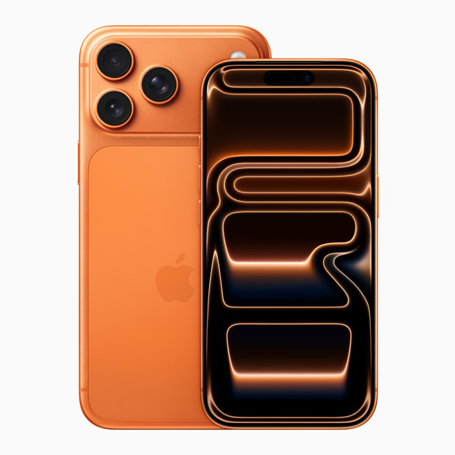 Gambar menunjukkan tampilan depan dan belakang iPhone 17 Pro.