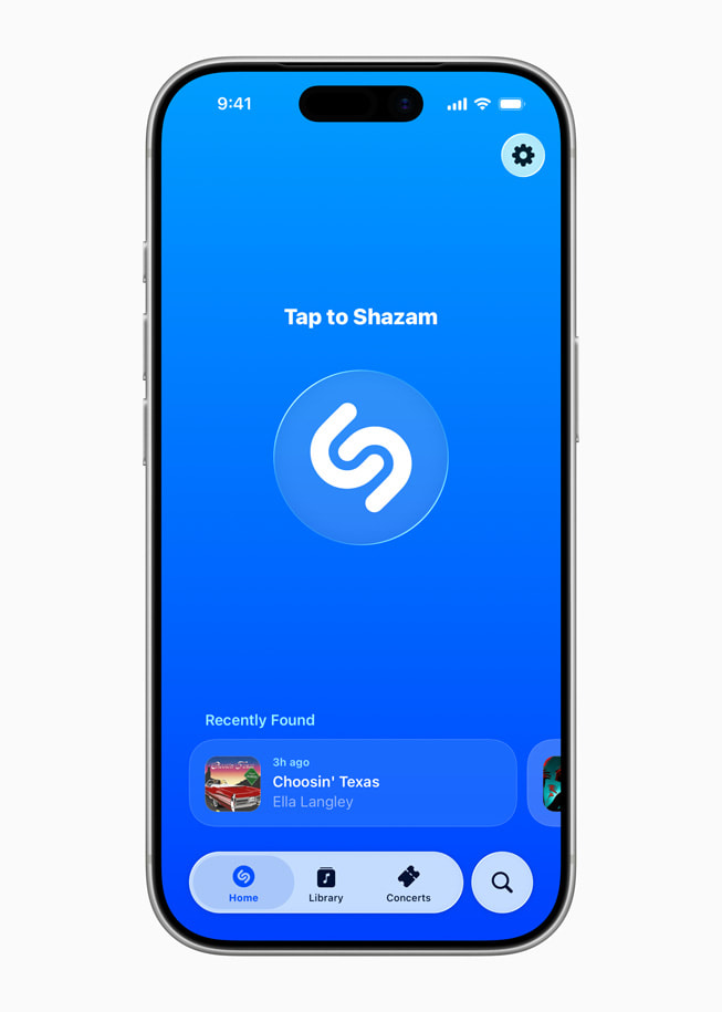 Un iPhone 17 Pro muestra la app Shazam.