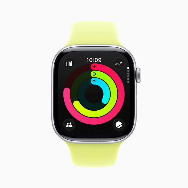 Aktivitätsringe auf einer Apple Watch Series 11.
