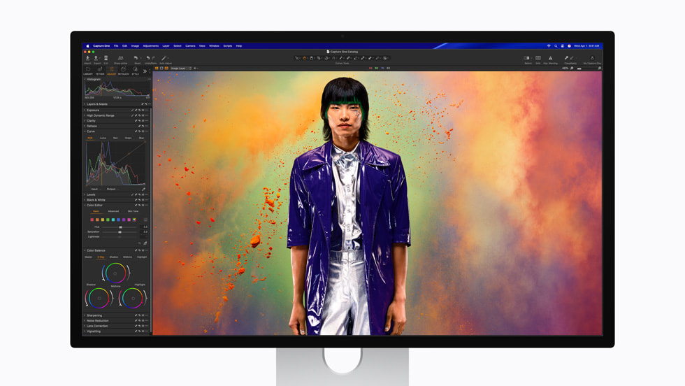 Capture One en un monitor Studio Display XDR.