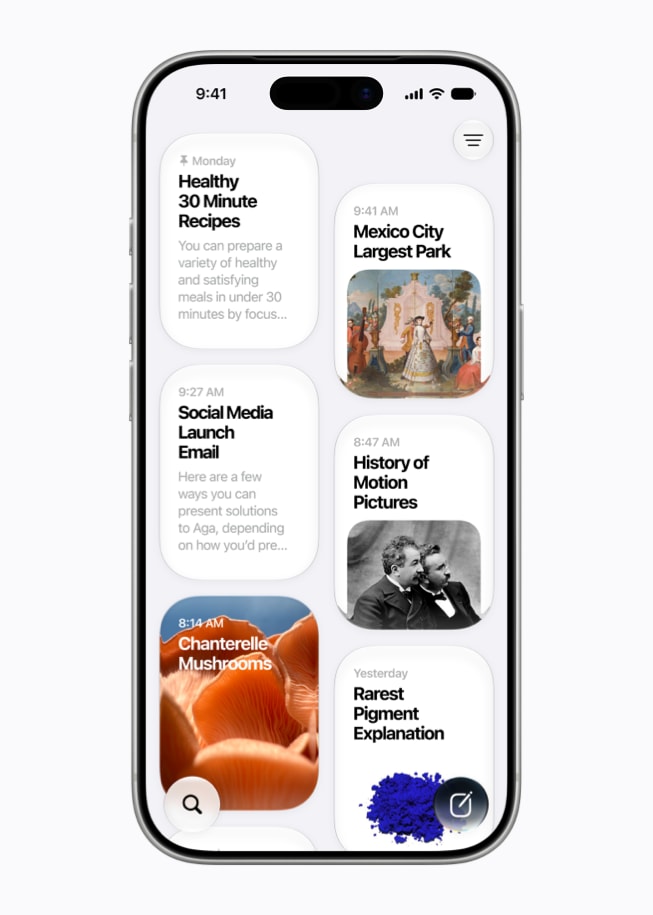 Se muestra el historial de conversaciones de un usuario en la nueva app Siri en un iPhone 17 Pro.