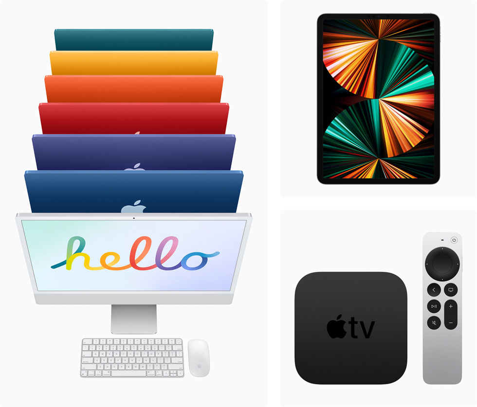 7色のまったく新しいiMacモデル、iPad Pro、Apple TV 4KとSiri Remote。
