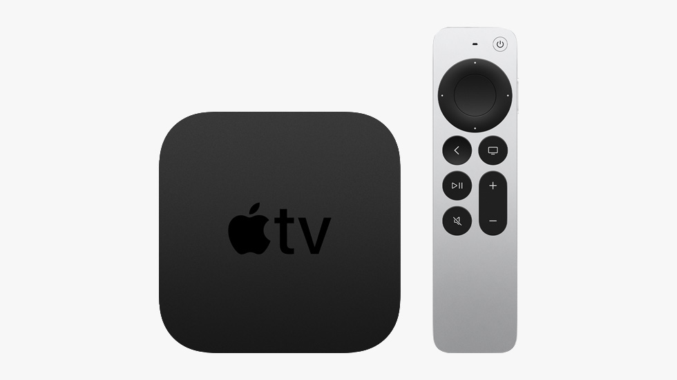 Apple TV 4K og Siri Remote.