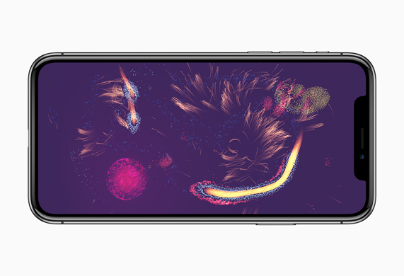 iPhone X ekranında Frost bulmaca oyununda kullanılan yol çizme işlevi gösteriliyor
