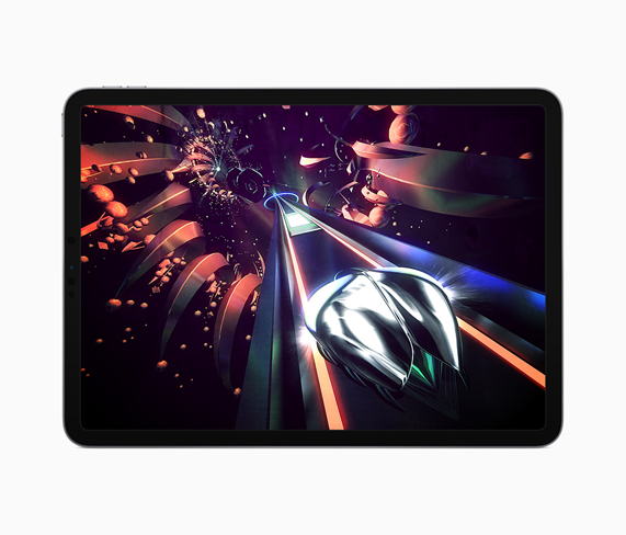 iPad ekranında “Thumper” oyunu.