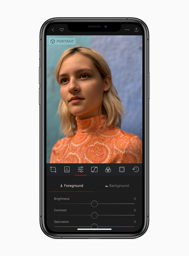 iPhone 11 Pro에서 보는 Darkroom 앱.