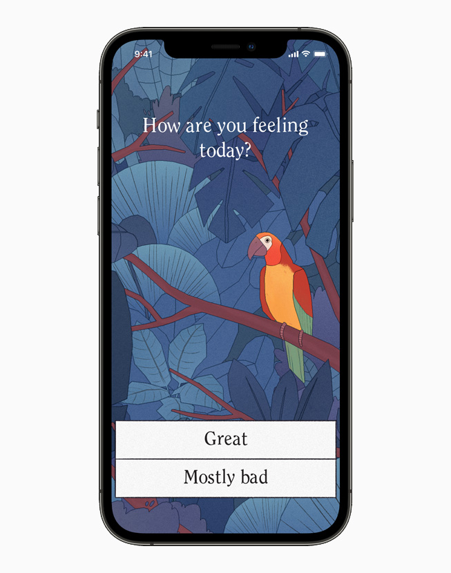iPhone 12 Pro’da “Bird Alone” oyunu gösteriliyor.