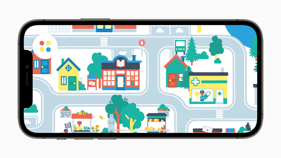 iPhone 12 Pro’da “Pok Pok Playroom” oyunu gösteriliyor.