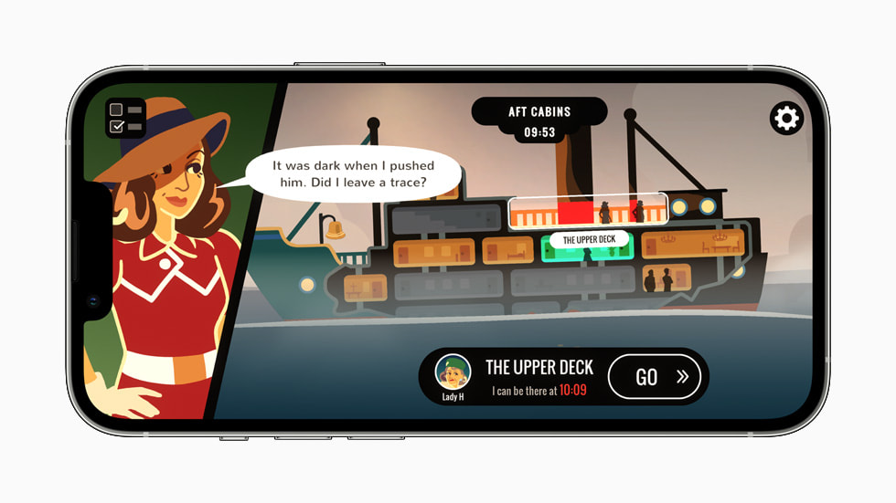 Overboard! op iPhone 13 Pro in zilver.
