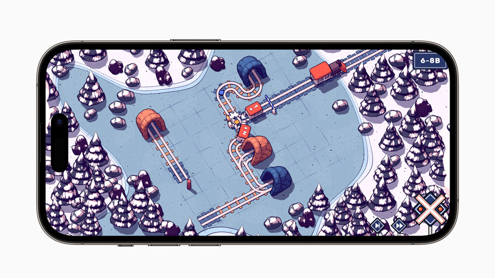 iPhone 14 Pro に表示されている「Railbound」。