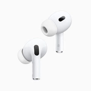 한 쌍의 AirPods Pro.