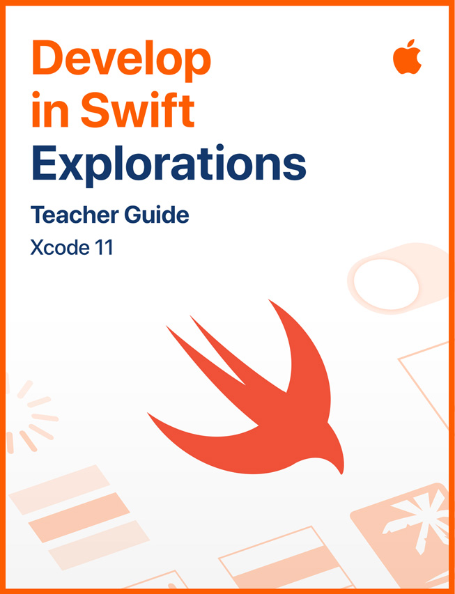 “Develop in Swift Explorations” 교사용 가이드.