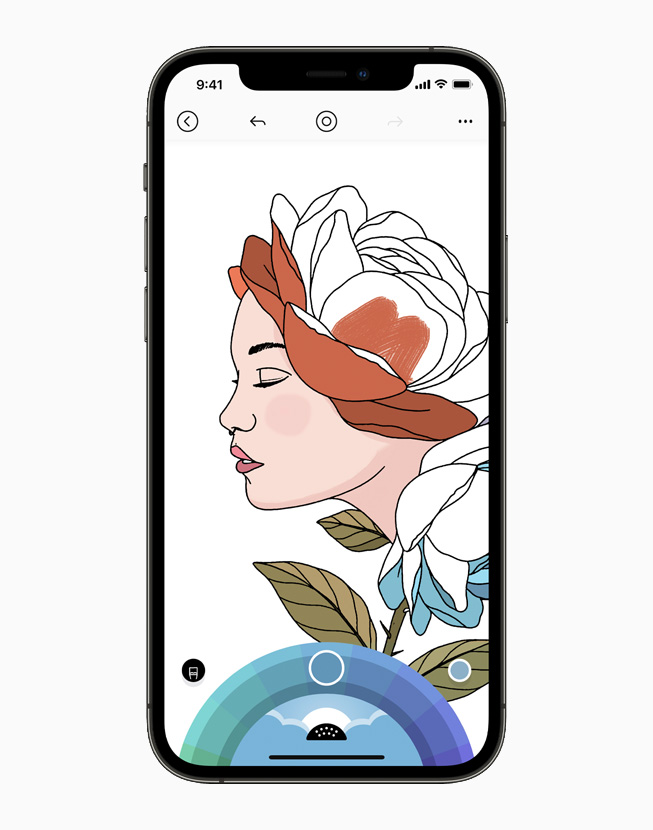 iPhone 12 Pro 上正在顯示 Lake app。