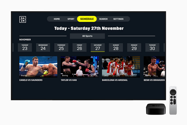 DAZN Group tarafından geliştirilen DAZN’deki spor etkinlikleri programı.