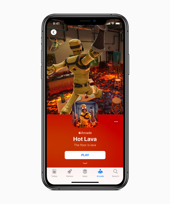 Apple Arcade’deki Hot Lava oyunundan bir görüntü.