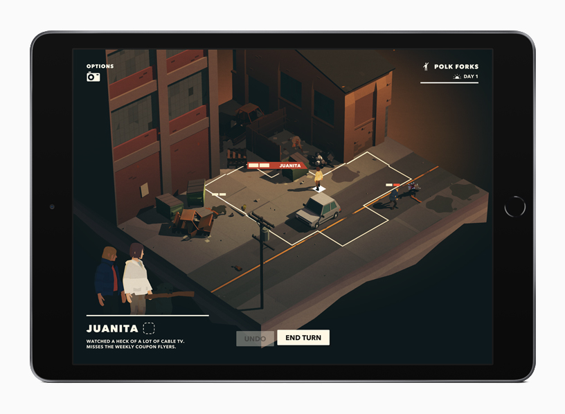 iPad’de “Overland” oynanırken.