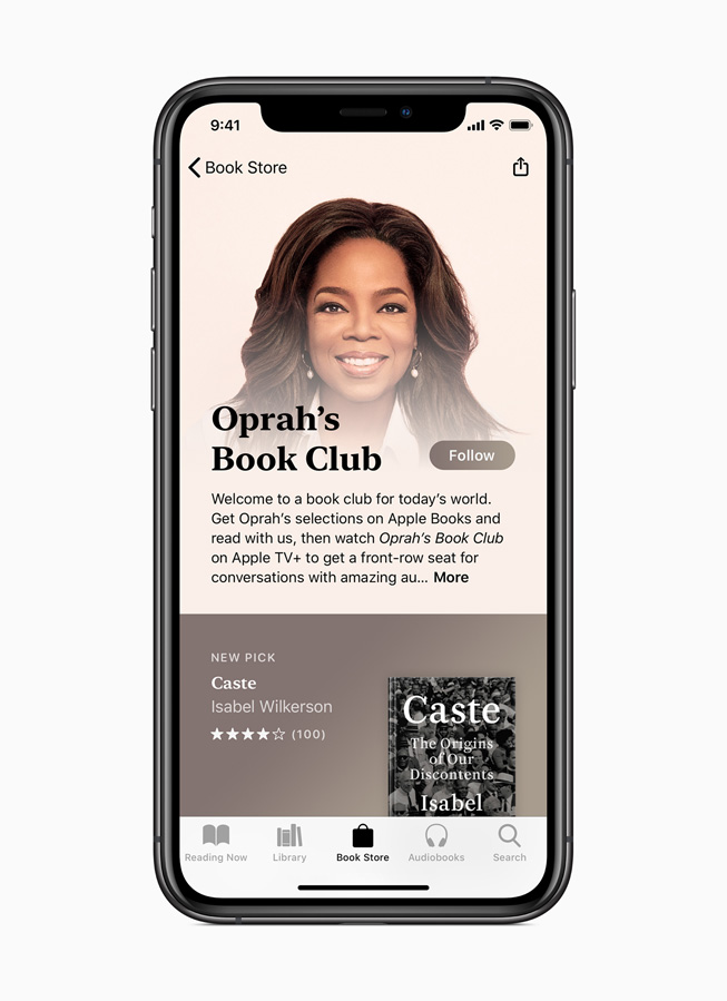 صفحة علامة تبويب متجر Apple Books.