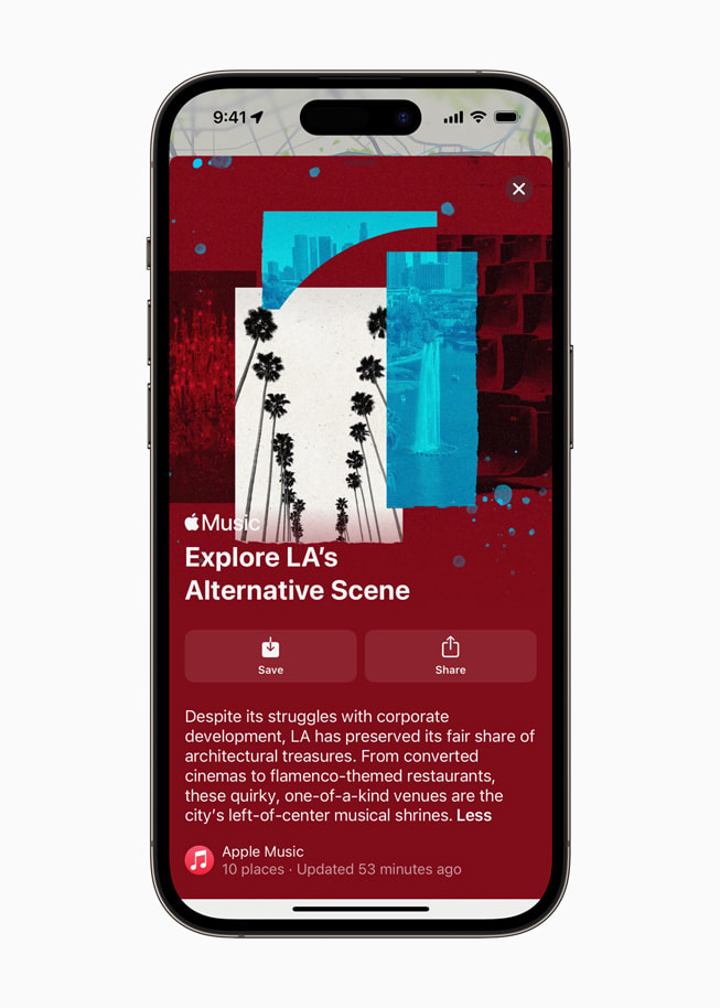Guider i Apple Music vises på iPhone 14 Pro.