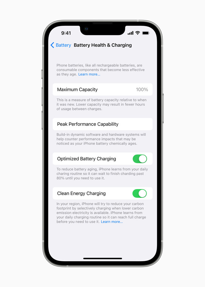 ميزة الشحن بالطاقة النظيفة المترقبة في نظام iOS 16.