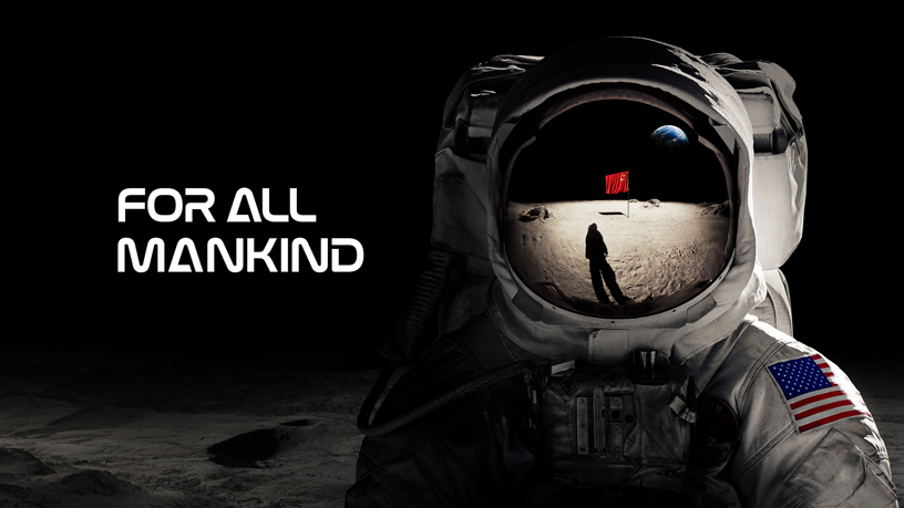 Apple TV+’taki “For All Mankind” başlık ekranı.