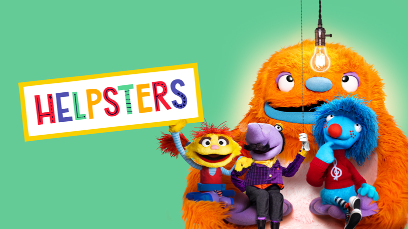 “Helpsters” başlık ekranı.